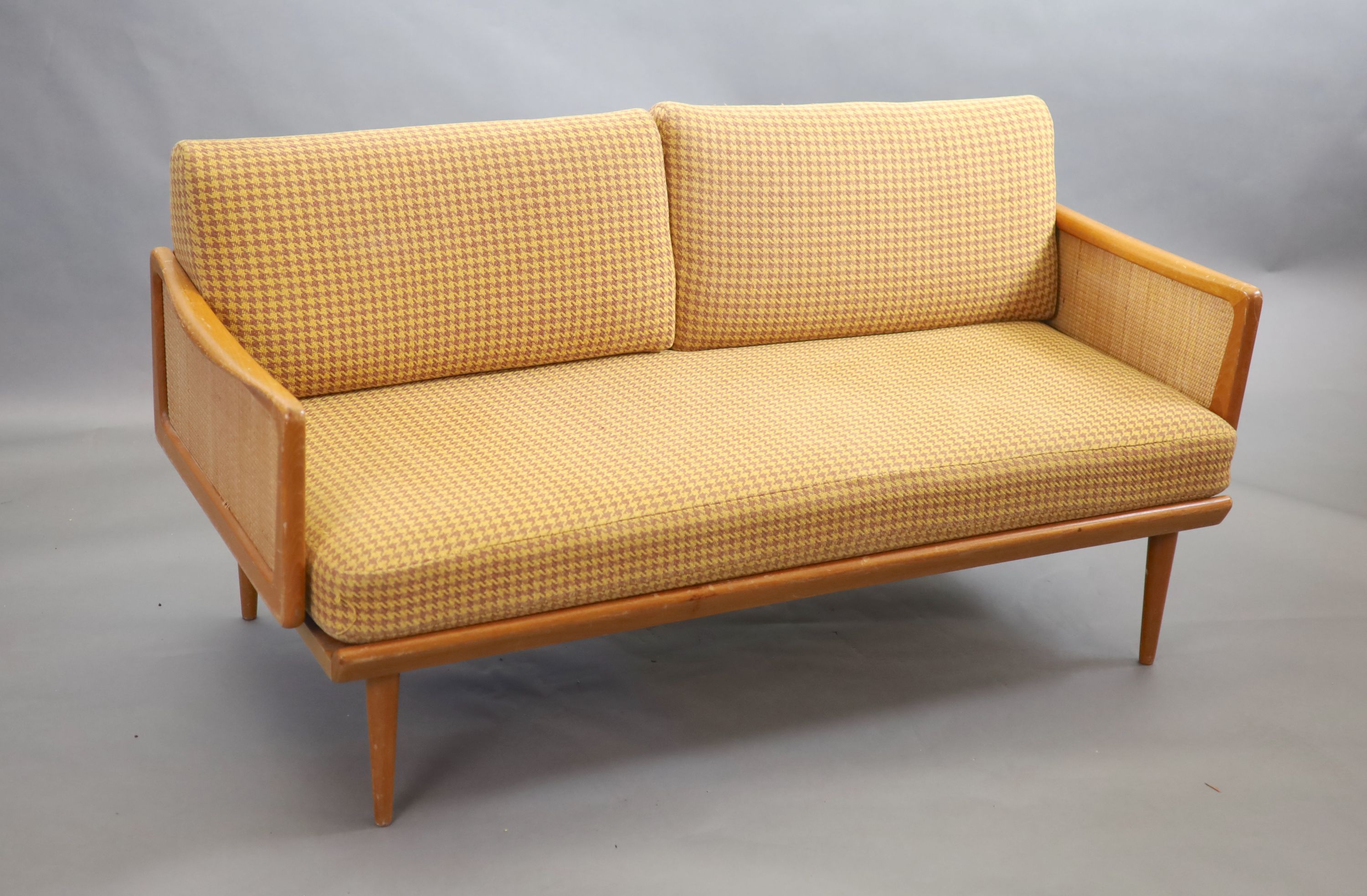 Peter Hvidt and Orla Molgaard-Nielsen for France & Son, a mid 20th century teak-framed settee / daybed, 163cm wide, 73cm deep, 61cm high